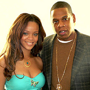 Rihanna with Jay-Z.